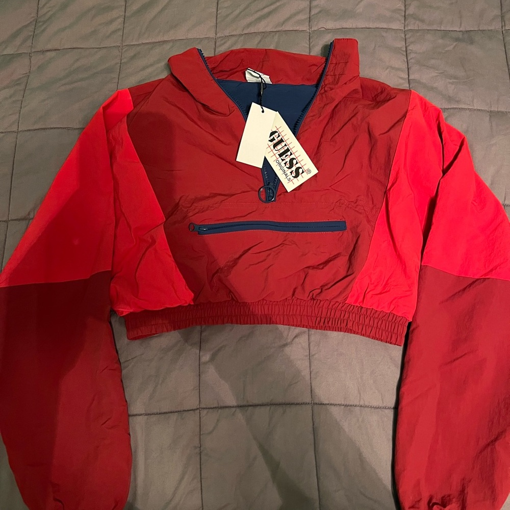 Guess ski team cropped windbreaker